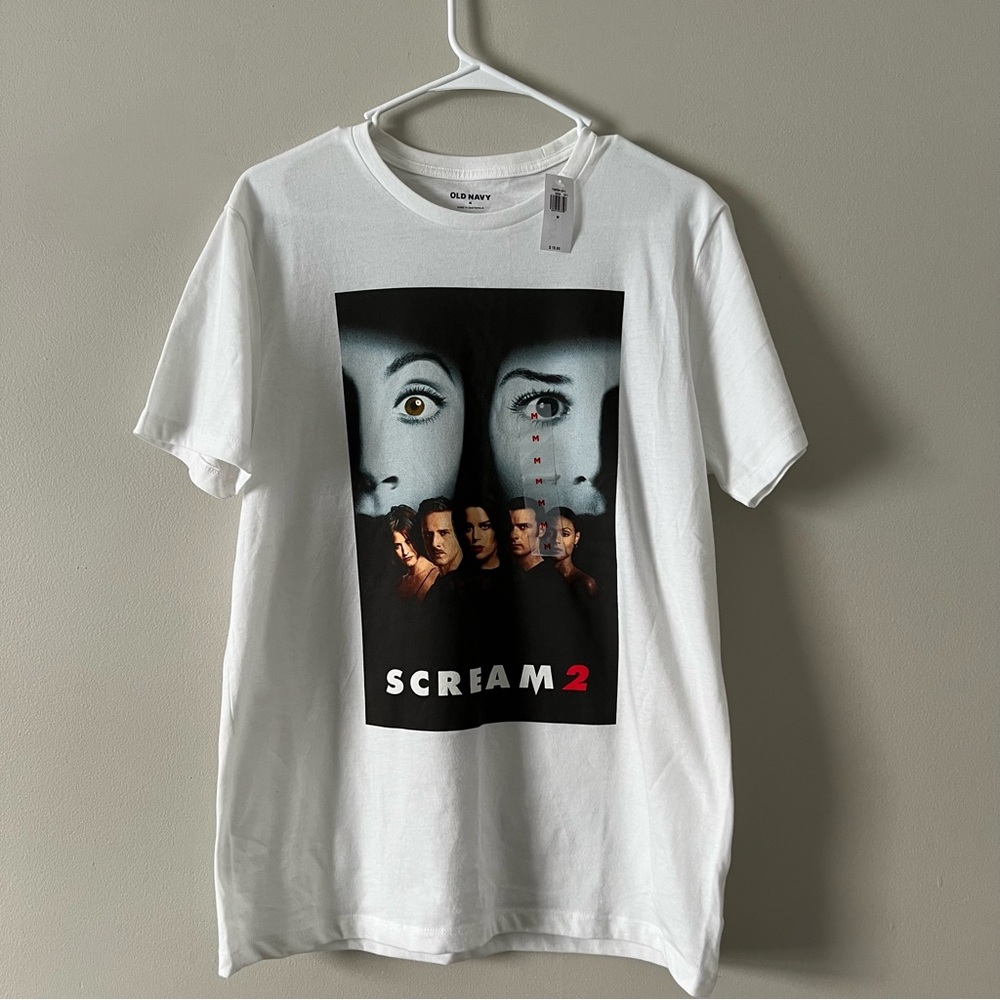 NWT Old Navy “Scream 2” White T-shirt Short Sleeve